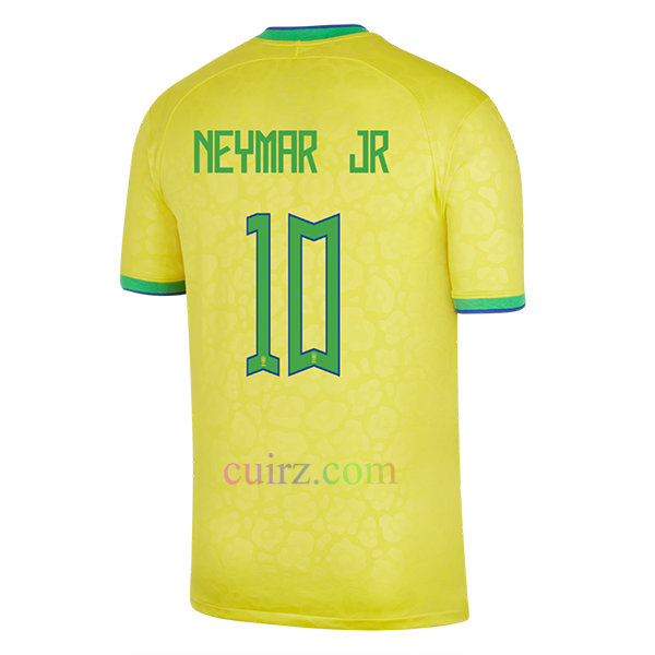 Camiseta 1ª Brasil Neymar JR 10 Hombre Copa Mundial 2022 Manga Corta